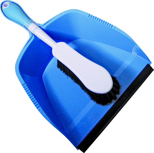 Quickie 410 Dustpan and Brush Set, Plastic/Polyfiber