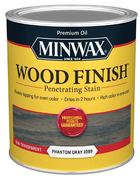 Minwax 118620000 Wood Finish Wood Stain, Phantom Gray, 1 Quart