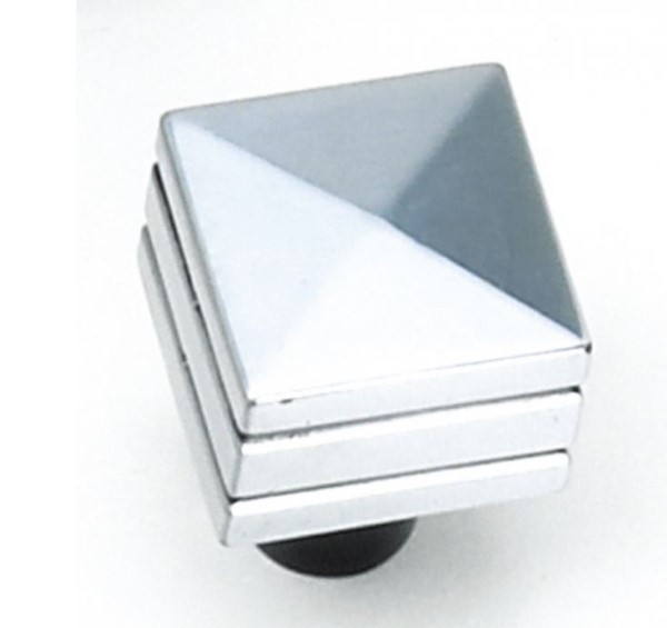 KNOB- SSQUARE ANTIQUE SILVER 7/8