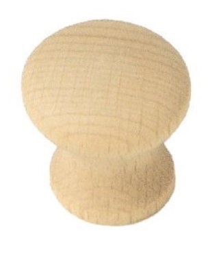 Laurey 33201 Au Natural Wood 1" Mushroom Knob