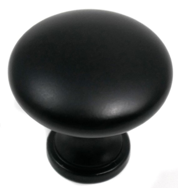 Laurey 54620 1 3/8" Hollow Steel Knob - Matte Black