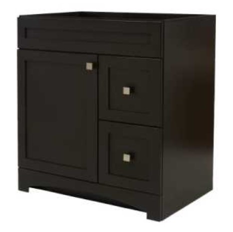 Foremost Monterrey Series MXBV3021 Vanity 2-drawer, Black Coffee