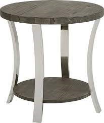 ARLAND ROUND END TABLE BROWN