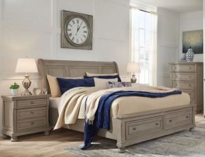 LETTNER 3PC QUEEN BED LT. GREY