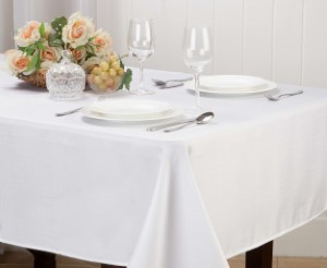 52X70 MATILDA WHITE TABLECLOTH