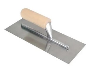 QEP No-Notch Finishing Trowel With Wood Handle, 4-1/2 x 11"