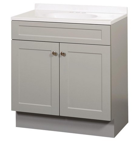 Zenith Zenna Home Cool Gray 30 In. W X 35 In. H X 18 In. D Shaker Vanity