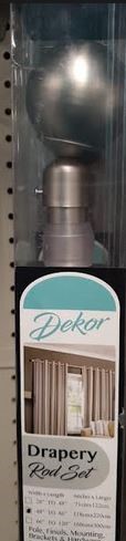 DEKOR 1"DRAPERY ROD SET 48-86