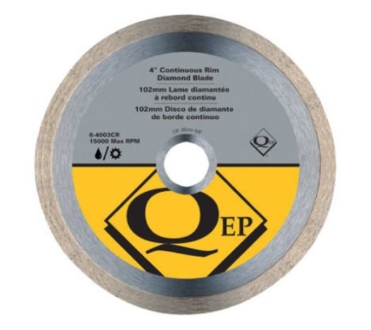 QEP Premium Diamond Blade - Wet Or Dry Cut Porcelain/Ceramic Tile, 4-in.