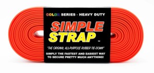 Simple Strap Rubber Tie Down Red, 3mm Heavy Duty