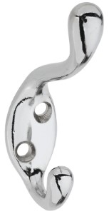 National Hardware N273-516 Heavy Duty Upscale Coat & Hat Hook, Chrome