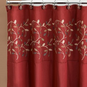 AUBURY SHOWER CURTAIN-BURGUN!