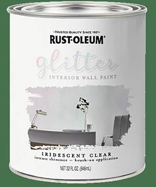 GLITTER WALL PAINT FLAT CLEAR 32