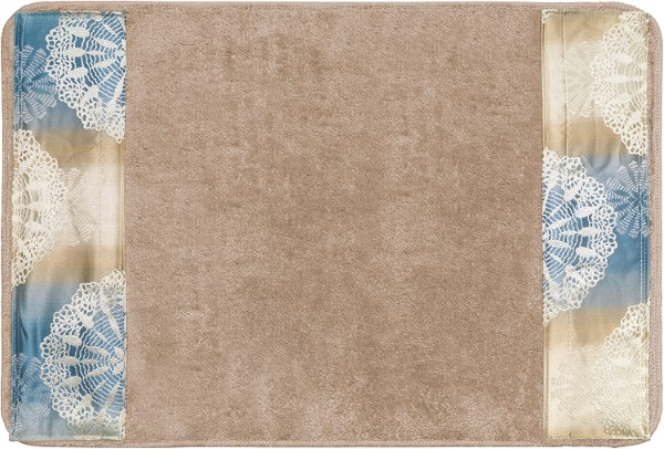 Popular Bath Fallon Collection Bath Rug | Aqua/Beige