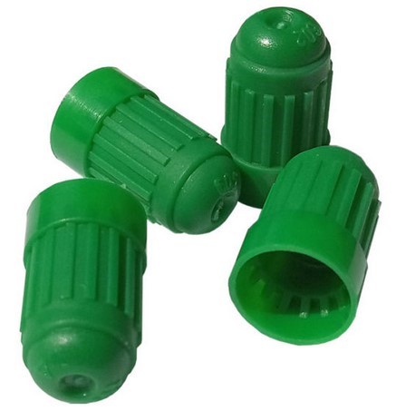 XI-0828GR 4PC VALVE CAPS GREEN