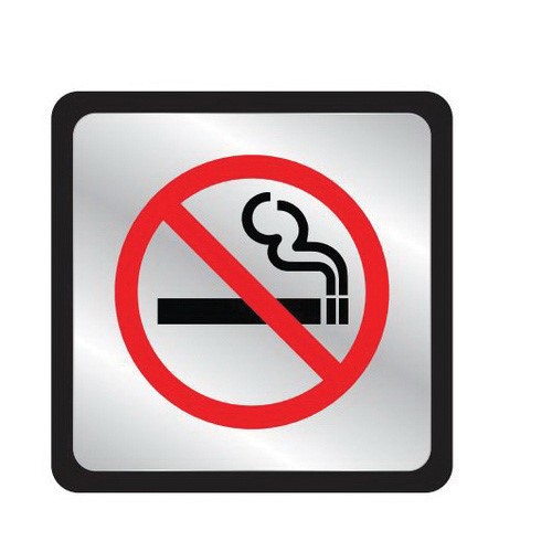 SIGN NO SMOKING PLASTIC 4X4