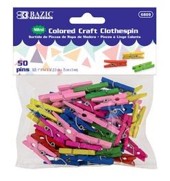 MINI COLORED CLOTHES PIN 50PK