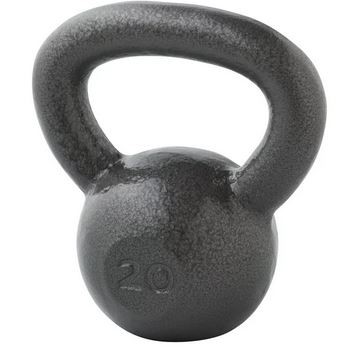 Weider Cast Iron Kettlebell with Hammertone Finish | Single |  20lb