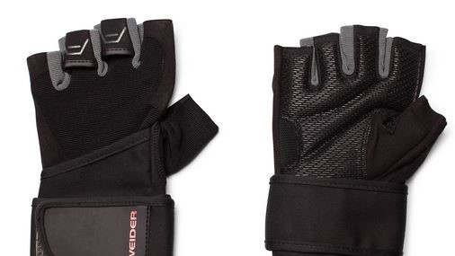 Weider Wrist Wrap Training Gloves, Small