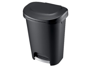 BASKET WASTE STEP BLACK 13GAL