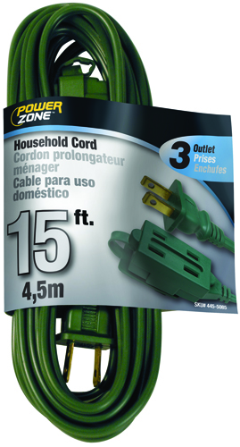 PowerZone Spt-2 Extension Cord, 16/2, 15 Ft