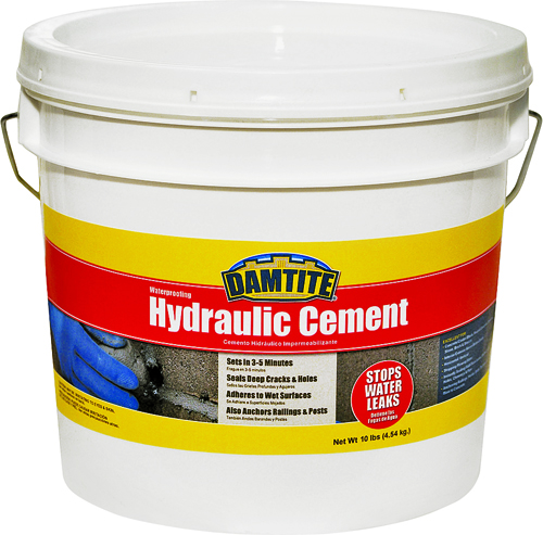 DAMTITE 07121 Hydraulic Cement, 10 cu-in Coverage Area, 10 lb Pail