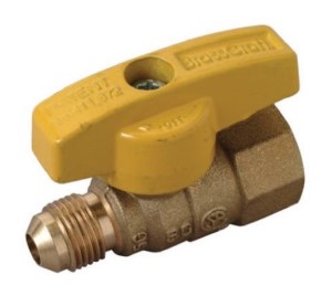 BRASSCRAFT Gas Valve, Straight 3/8 OD. X 1/2-in. Fpt