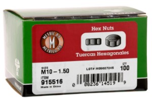 Metric 915516 Hex Nuts (M10-1.50)