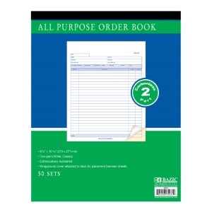 CARBONLESS ORDER BOOK 2PART