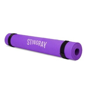 STINGRAY YOGA MAT W/BACK BELT | PURPLE | 3MM