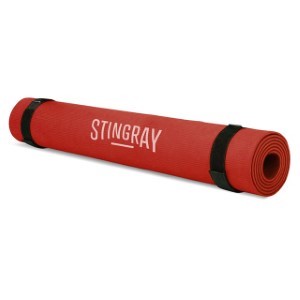 STINGRAY YOGA MAT W/BACK BELT | RED | 3MM