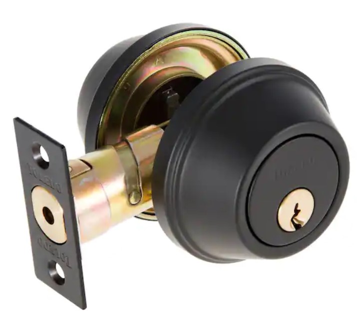 Toledo Double Cylinder Iron Deadbolt, Black