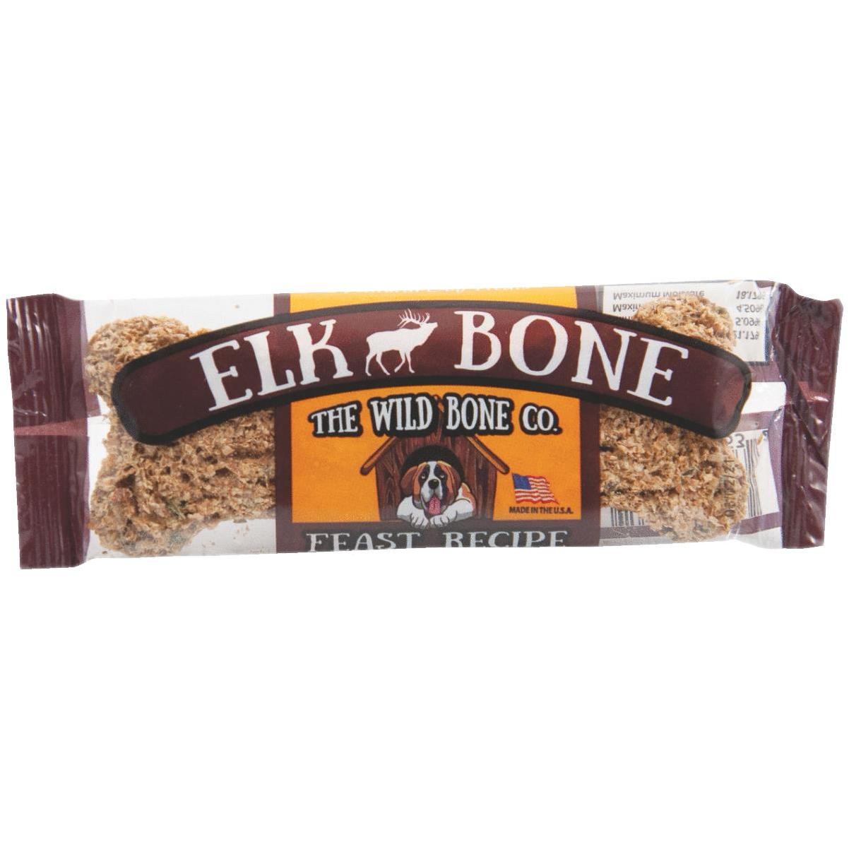 THE WILD BONE COMPANY Elk Bone Feast Dog Treat, 1 Oz.