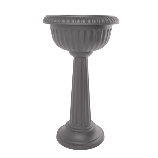 18 GRECIAN CHARCOAL PED URN