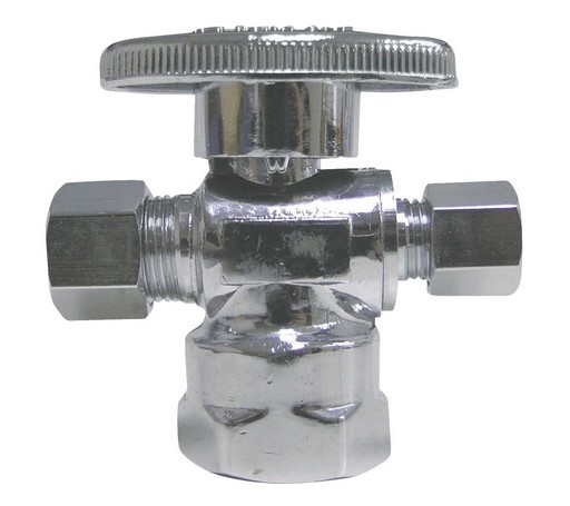 ProLine 195-322HC Angle Stop Valve  1/2" FIP X 3/8" Compression Brass Chrome