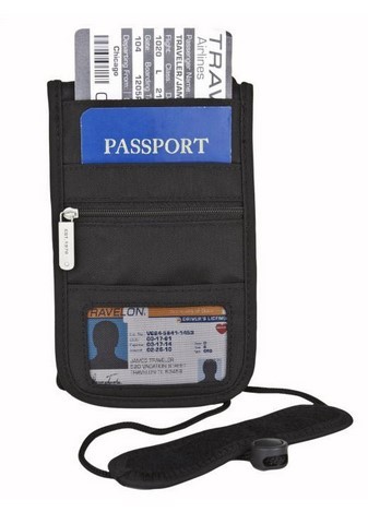 Travelon RFID Blocking Deluxe Boarding Pouch, Black