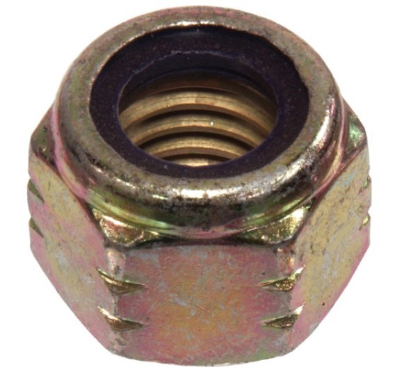 Grade C Hardened Zinc Nylon Insert Stop Nuts, 9/16"-12