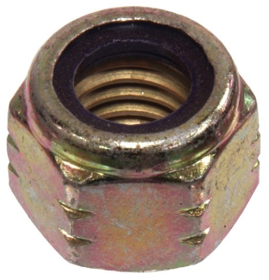Grade C Hardened Zinc Nylon Insert Stop Nuts, 3/4"-10