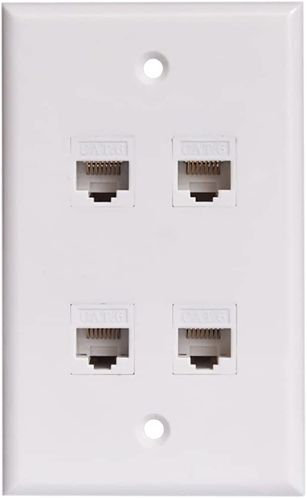 WALL PLATE ETHERNET WHT