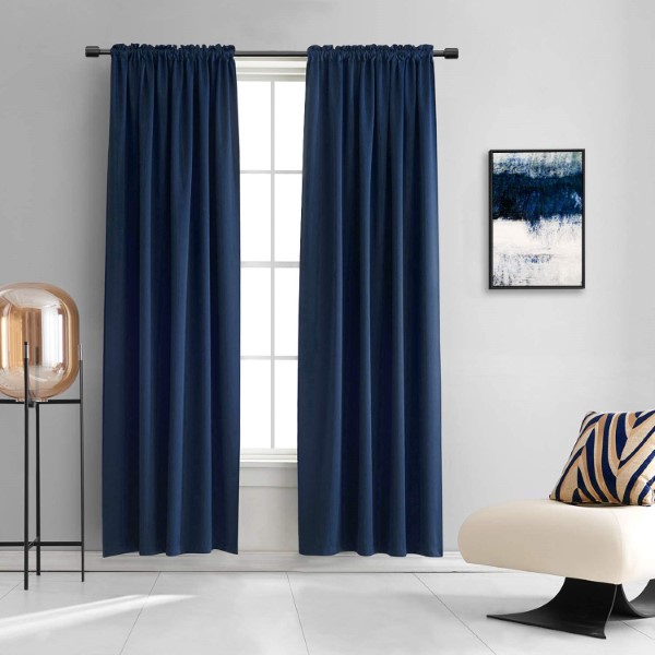 TESSA NAVY RP BO CURTAIN 54X90