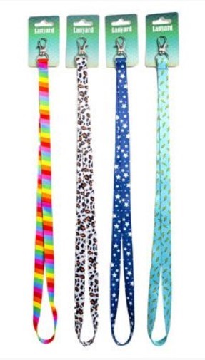 Lanyard 17.7" Prints Neck Strap Key Chain Holder, Assorted