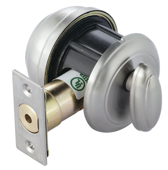 Toledo CV2800 Single Cylinder Deadbolt / Platinum, Satin Nickel