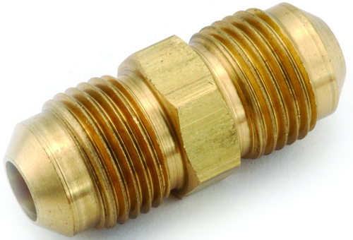 Anderson Metals 754042-08 Tube Union, 1/2 in Flare, 750 psi, Brass