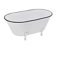 Metal Tub Decor white