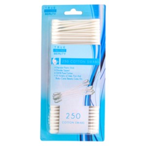 COTTON SWABS 250 CT PLASTIC