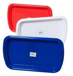 SERVING TRAY RECT RED WHT BLUE