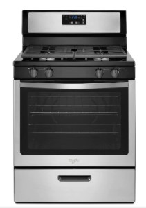 Whirlpool 30-in 4 Burners 5.1-cu ft Freestanding Gas Range (Stainless Steel)