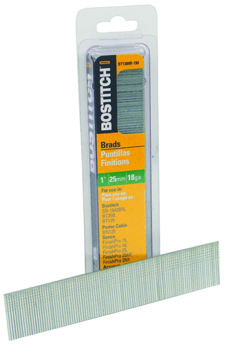 Bostitch BT1309B-1M Brad Nail, 1 in L, 18 ga, Coated