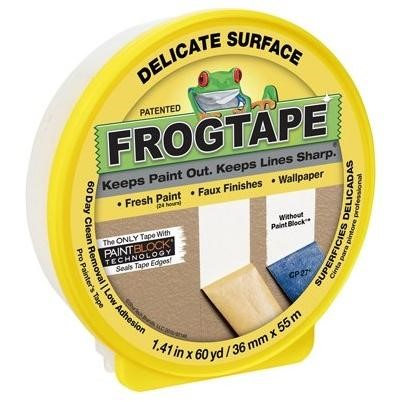 FROGTAPE Delicate Surface Painting Tape, Yellow, 1.41-in. X 60-yds