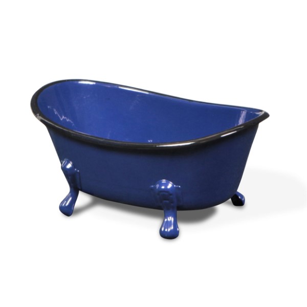 Metal Tub Decor Navy Blue